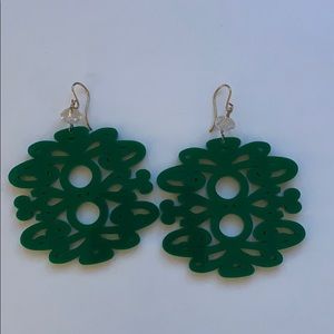 Green earrings